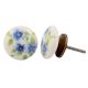 Blue Poppy Flower Flat Knob